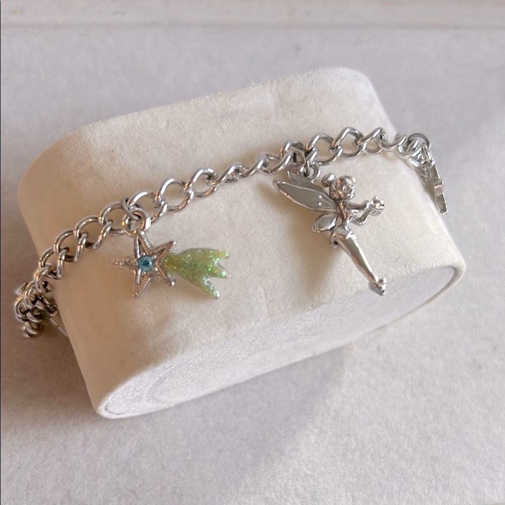 Silver Charm Bracelet with Fairyβ and Star